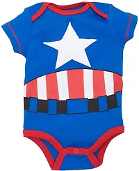 Avengers Baby Boys Cosplay Bodysuit and Hat Set