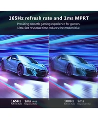 32 inch 2K 2560 x 1440 Qhd 165Hz 1ms Curved Gaming Monitor, Hdmi x 2, Dp x 2, FreeSync