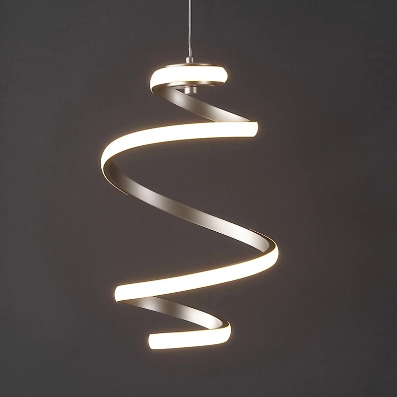 Jonathan Y Whirl 11" 1-Light Modern Minimalist Aluminum/Iron Abstract Integrated Led Pendant, Silver