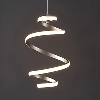 Jonathan Y Whirl 11" 1-Light Modern Minimalist Aluminum/Iron Abstract Integrated Led Pendant, Silver