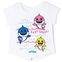 Baby Shark Girls Pinkfong T-Shirt and Shorts Outfit Set