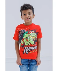 Teenage Mutant Ninja Turtles Toddler Boys Leonardo Michelangelo Raphael Donatello 4 Pack T-Shirts to