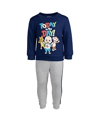 CoComelon Toddler Boys Fleece Pullover Sweatshirt and Pants Set