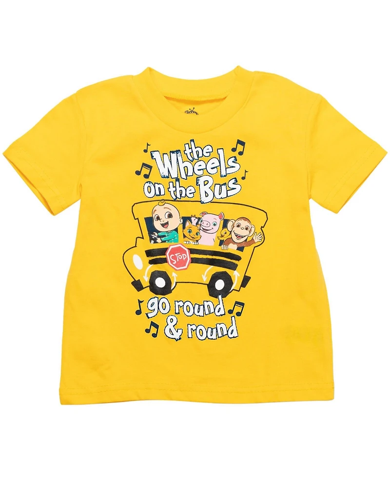 CoComelon Baby Boys Jj Graphic T-Shirt French Terry Shorts Outfit Set