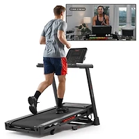 Sunny Health & Fitness Treadmill Elite Smart Auto Incline 20” Deck Treadmill with 300 Lb Weight Capacity
