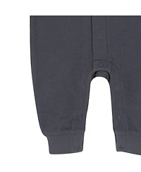 Gerber Baby Boys Hooded Romper, Charcoal