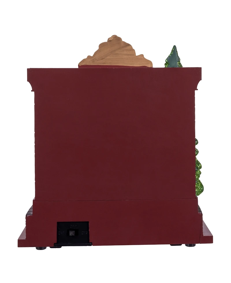Kurt Adler Peanuts Battery-Operated Musical Fireplace Table Piece, 6 Inches