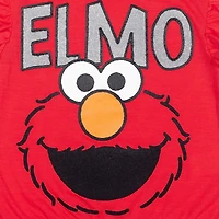 Sesame Street Toddler Girls Elmo Peplum T-Shirt and French Terry Shorts Outfit Set