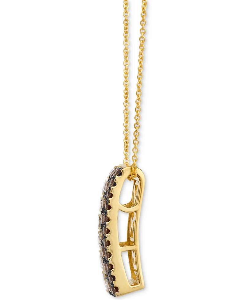 Le Vian Chocolate Ombre Diamond Triple Row Graduated Adjustable 20" Pendant Necklace (1-1/4 ct. t.w.) in 14k Gold