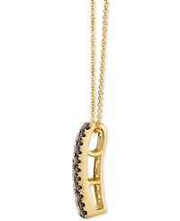 Le Vian Chocolate Ombre Diamond Triple Row Graduated Adjustable 20" Pendant Necklace (1-1/4 ct. t.w.) in 14k Gold