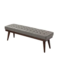Terencio 55.5" Wide Bedroom Genuine Leather Bench