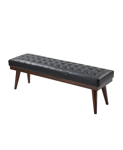 Terencio 55.5" Wide Bedroom Genuine Leather Bench