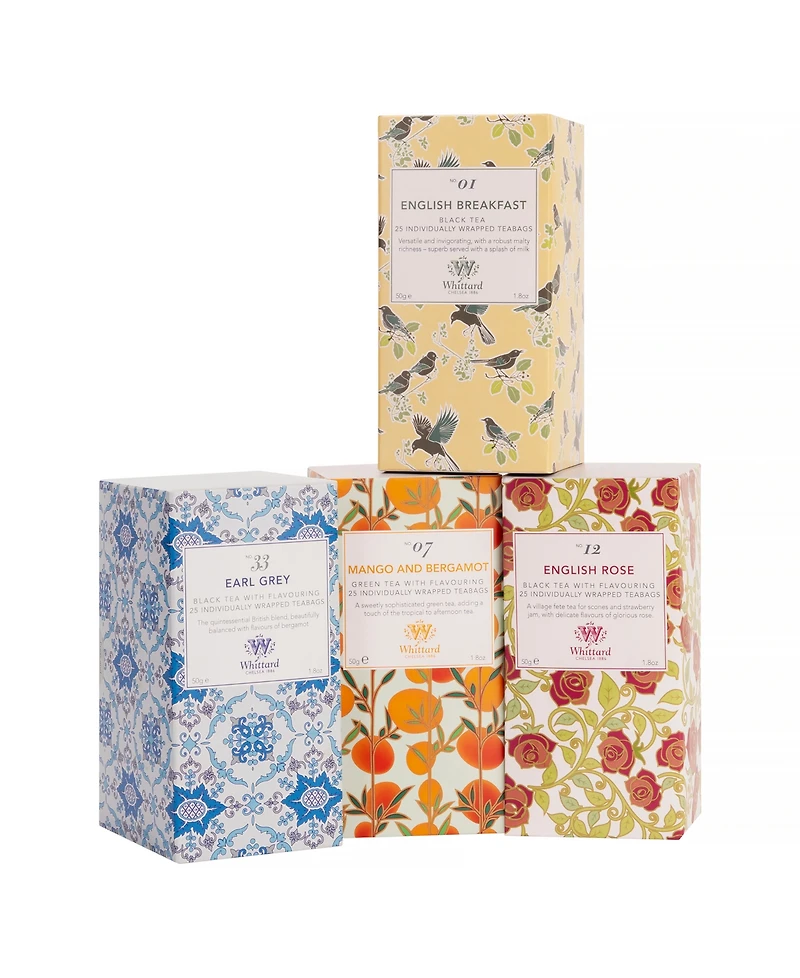 Whittard of Chelsea Tea Discoveries Teabag Selection, 4 Piece