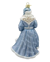 Kurt Adler Santa with Tree and Scene Ornament, 7 Inches