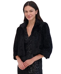 Eliza J Women's Faux-Fur Bolero