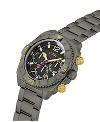 Guess Men's Multi-Function Gunmetal Stainless Steel Watch 44mm
