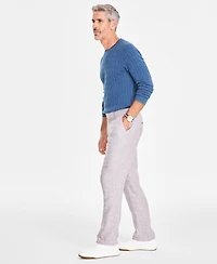 Club Room Men's Linen Cross-Dye Pants, Created for Macy's