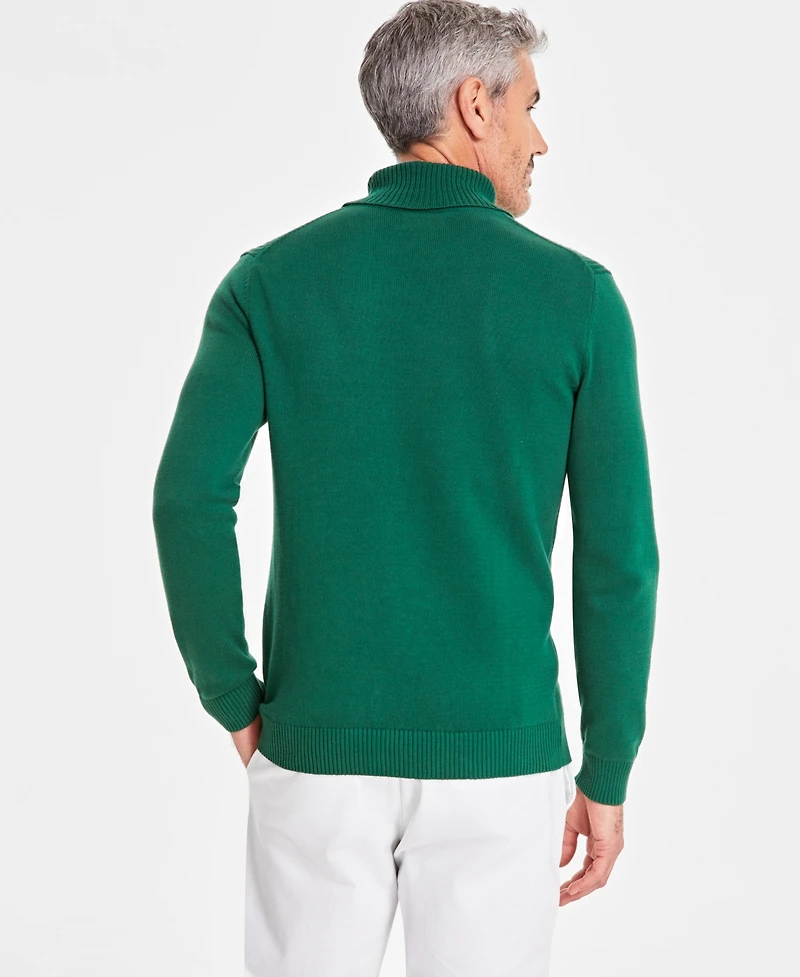Club Room Men's Textured Cotton Turtleneck Sweater, Created for Macy's