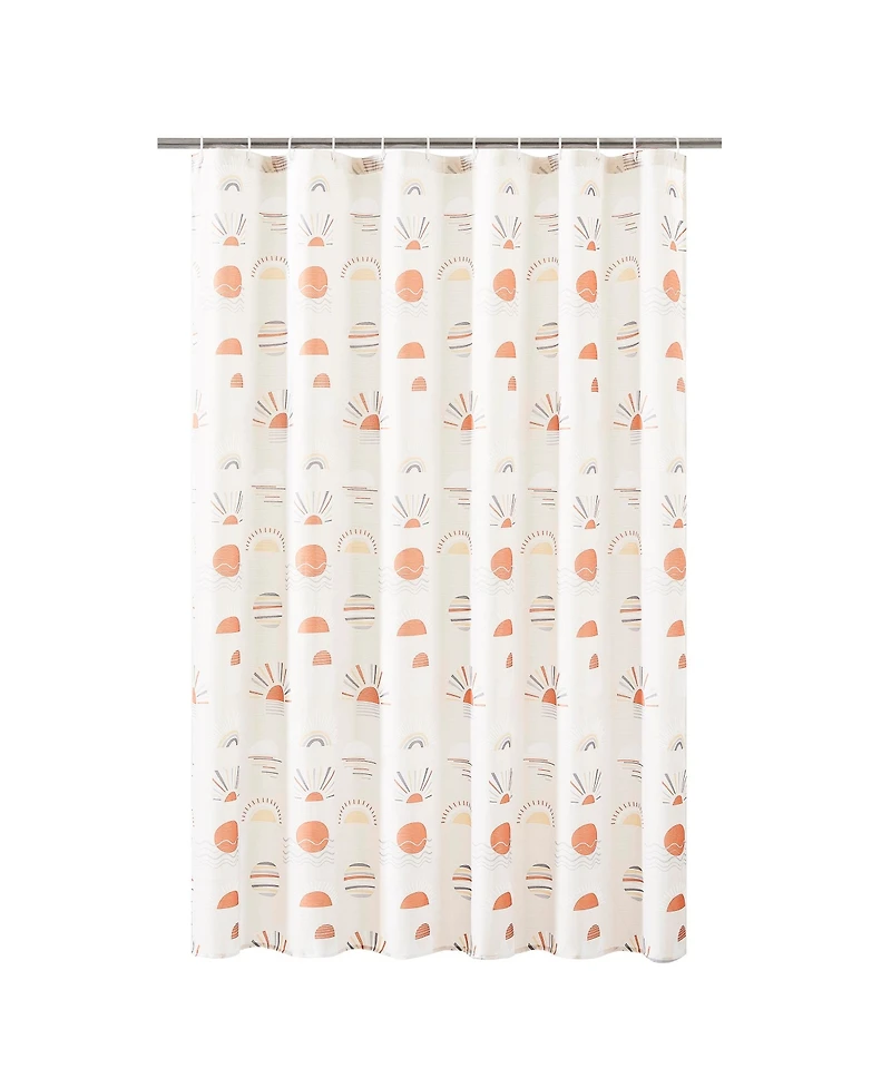 Sunburst 13-Piece Boho Print Shower Curtain Set