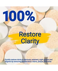 MySmile Retainer Cleaner with 120 Denture Cleaning Tablets, Quickly Remove Odors, Discoloration Stains & Plaque from Aligner, Mouth Guard, Night Guard