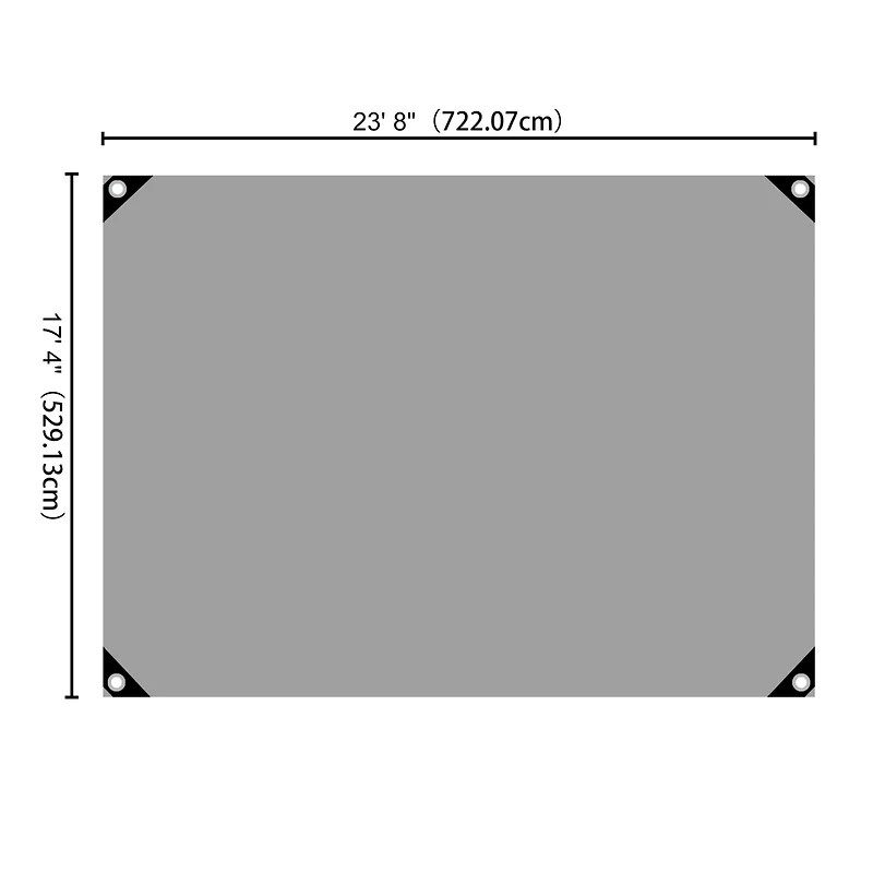 Yescom 18x24 Ft 14 Mil Poly Tarp Protective Cover Tarpaulin Heavy Duty Uv Resistant