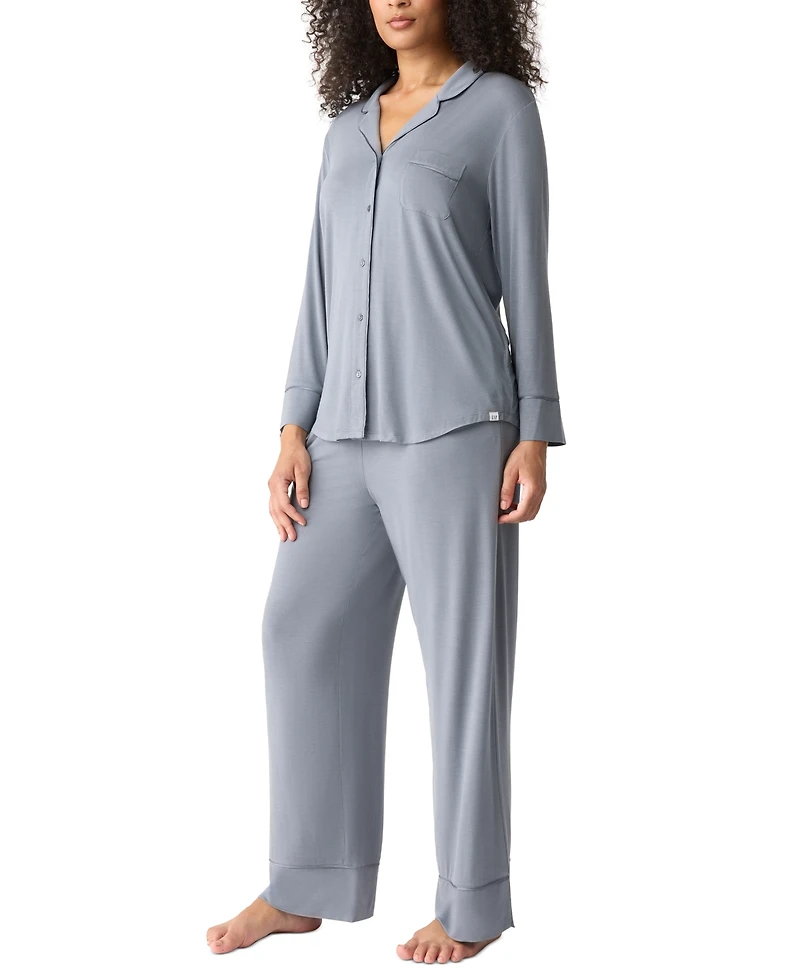 Gap GapBody Women's 2-Pc. Notch Collar Pajama Set