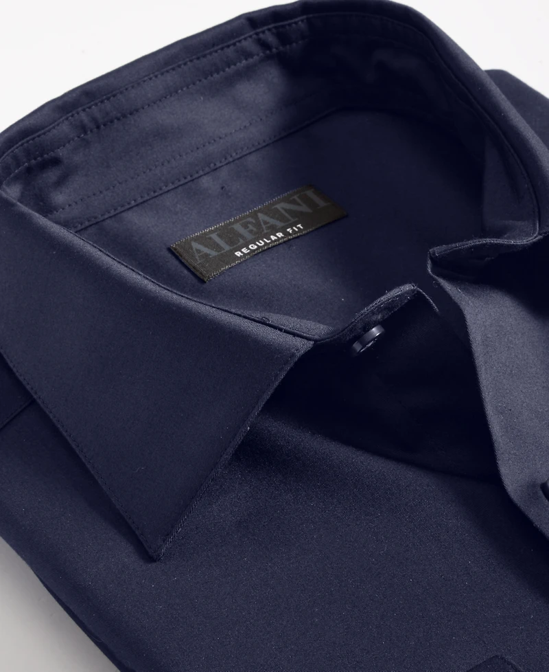 Alfani Men's Regular-Fit Temperature Regulating Solid Dress Shirt