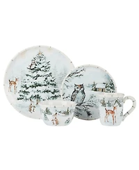 Certified International Winter's Frost 16 Pc. Dinnerware Set, Service for 4