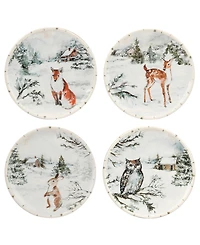 Certified International Winter's Frost Dessert Plates, Set of 4