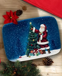 Certified International Santa's Secret Rectangular Serving Platter