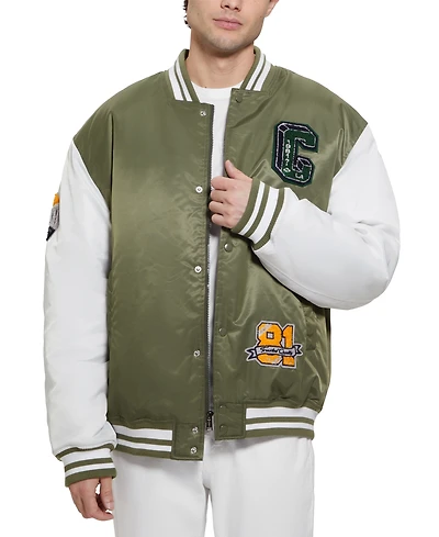 Guess Men's Tyler Varsity Bomber Jacket