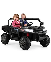 2-Seater Kids Ride On Dump Truck with Bed and Shovel