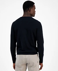 Alfani Men's Solid V-Neck Cotton Sweater, Created for Macy's