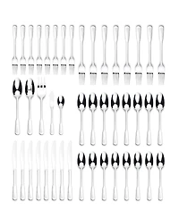 Ornative Yesenia Satin 45 Piece Flatware Set, Service for 8