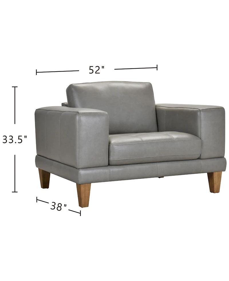 Niebee 52" Leather Chair, Created for Macy's