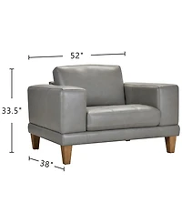 Niebee 52" Leather Chair, Created for Macy's