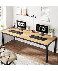 Tribesigns 78.7 Inches Extra Long Computer Desk 2 Person Desk, Double