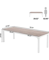 Tribesigns 78.7 Inches Extra Long Computer Desk 2 Person Desk, Double