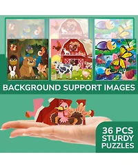 Quokka 20/24/36 Pcs Travel Magnetic Puzzles for Toddlers 3-5