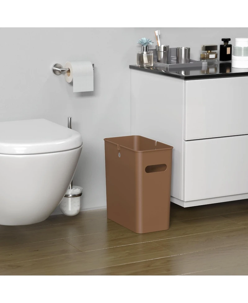 iTouchless SlimGiant Plastic Wastebasket with Handles 4.2 Gallon Set of 2