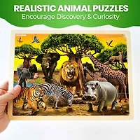Quokka 4 x 48 Wooden Toddler Realistic Montessori Puzzles Ages 3-5