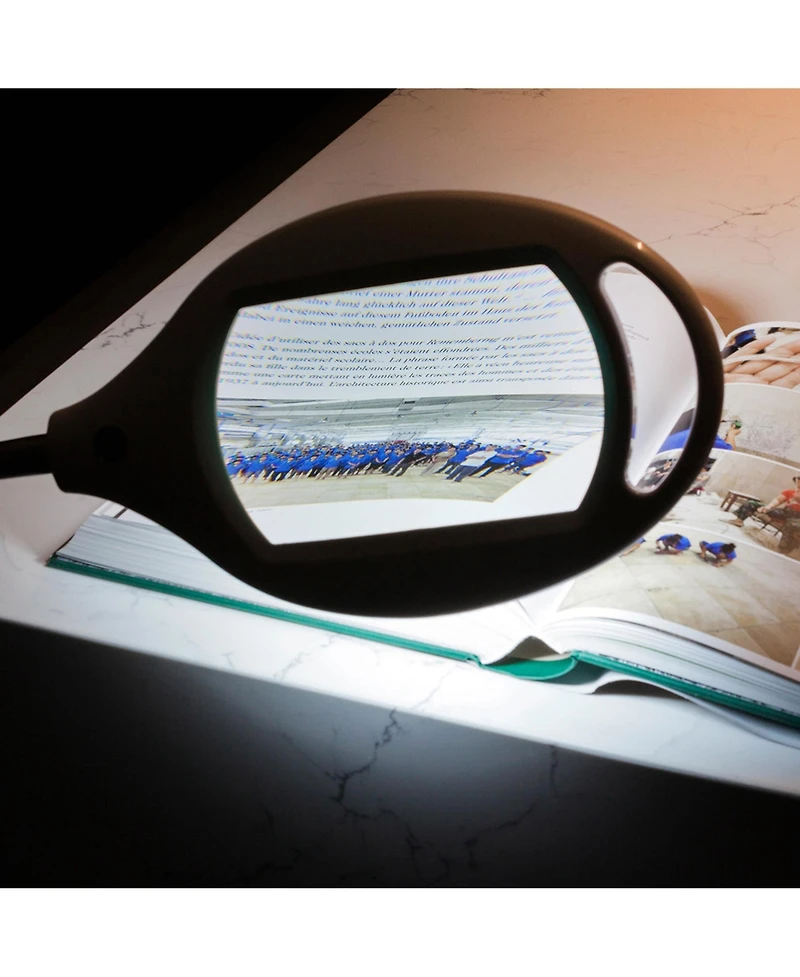 Lightview Pro Led Gooseneck Standing Magnifier Floor Lamp (1.75x) 3 Diopter