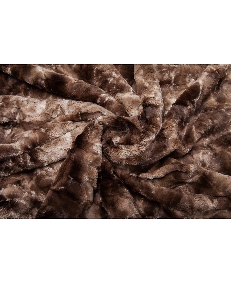 Chanasya Premium Wolf Faux Fur Throw Blanket - Soft, Fuzzy Sherpa & Minky Throw Blanket - For Bed or Couch - 90" x 66” (Twin Size)