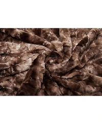 Chanasya Premium Wolf Faux Fur Throw Blanket - Soft, Fuzzy Sherpa & Minky Throw Blanket - For Bed or Couch - 90" x 66” (Twin Size)
