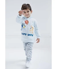 Bluey Little Boys Fleece Pullover Hoodie and Pants Outfit Set