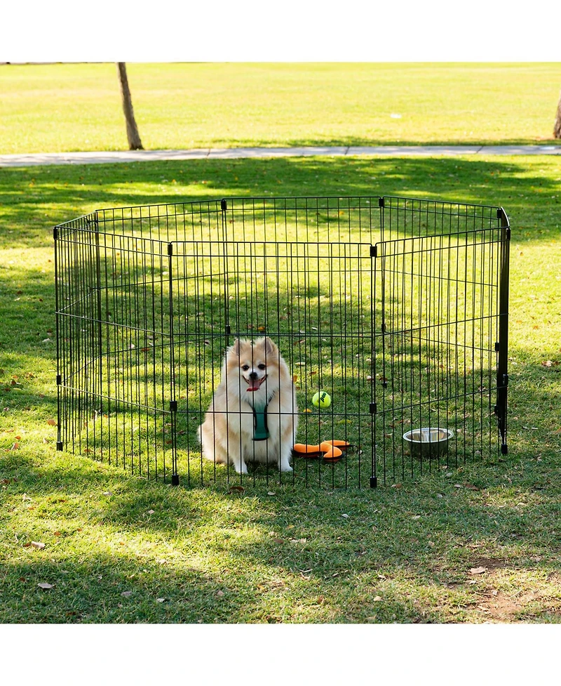 Iris Usa 30" Exercise 8 Panel Wire Metal Pet Playpen for Dog