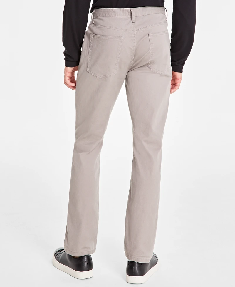Alfani Men's Five-Pocket Straight-Fit Twill Pants, Created for Macy's