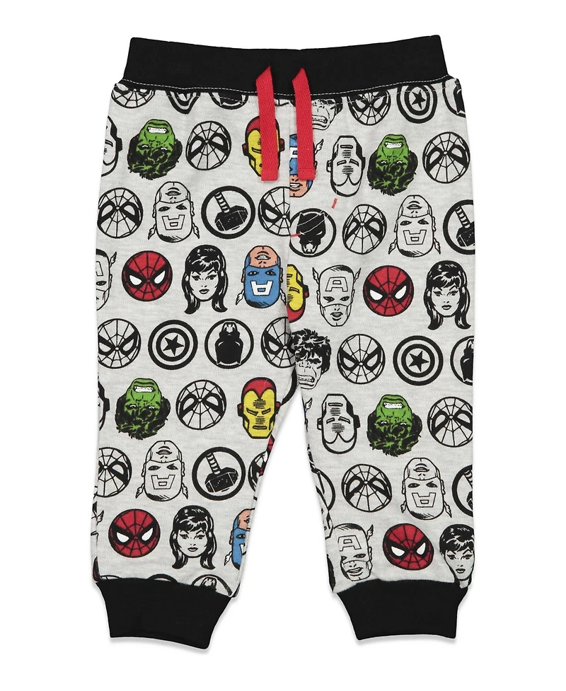 Avengers Baby Boys Hulk Black Panther Captain America 2 Pack Pants Newborn to