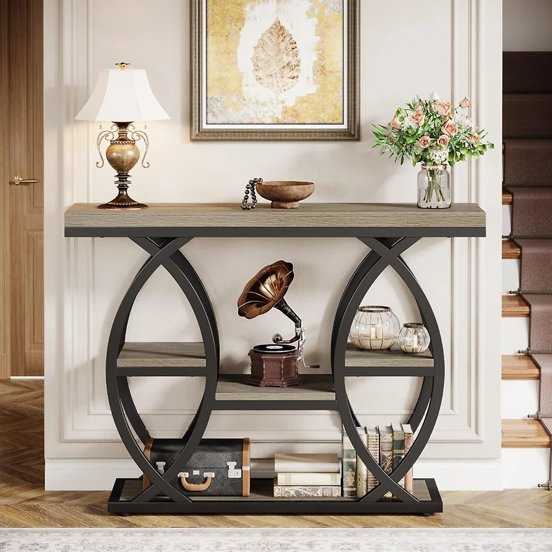 Tribesigns 70.9-Inch Extra Long Console Table, Wood Sofa Table Behind Couch Narrow Long, 2-Tier Entryway Accent Table with Storage for Living Room, Ha