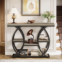 Tribesigns 70.9-Inch Extra Long Console Table, Wood Sofa Table Behind Couch Narrow Long, 2-Tier Entryway Accent Table with Storage for Living Room, Ha